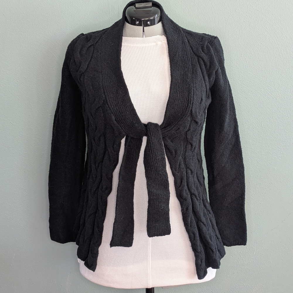 INC International Concepts Black Sweater Cardigan